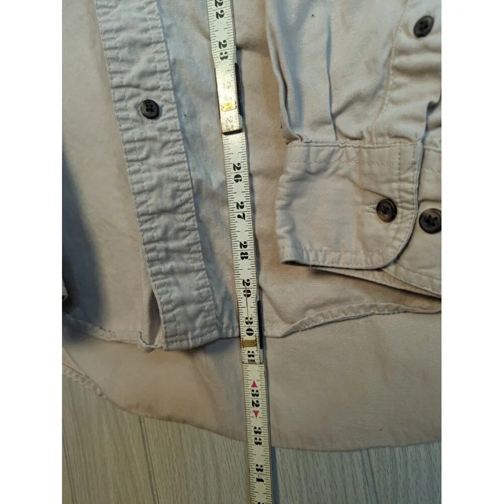 Three Square Royce Apparel Georgia Shirt Mens Tan Button Down Sz Large L - Picture 7 of 8
